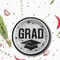 25 Graduation Paper Dinner Plates Silver Round Congrats Grad 9 Inch Size for Party Supplies